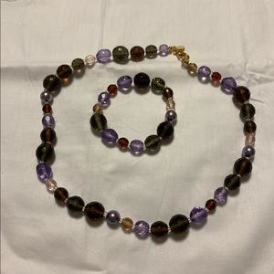 Joan Rivers Vintage crystal necklace  new condition with matching bracelet